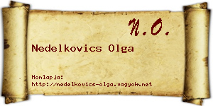Nedelkovics Olga névjegykártya